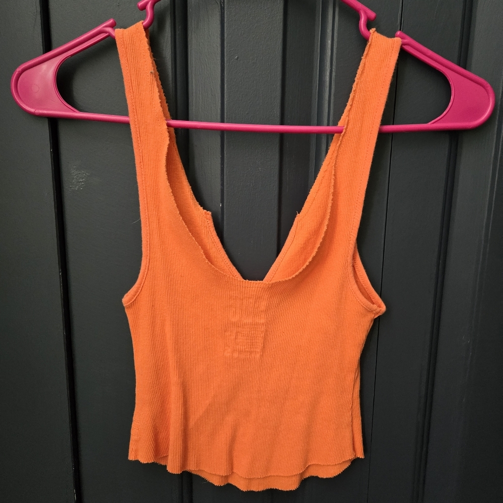 BDG orange cropped top 100% cotton